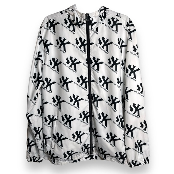Cornhole Windbreaker Black and White Jacket Shot King Cornhole Logo Size Large - Picture 1 of 5